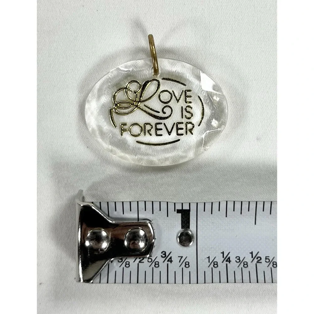 Vintage 1988‎ Hallmark Love Is Forever Miniature Ornament Acrylic Oval QXM5774